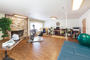 The rehab gym at the Wolf Creek facility